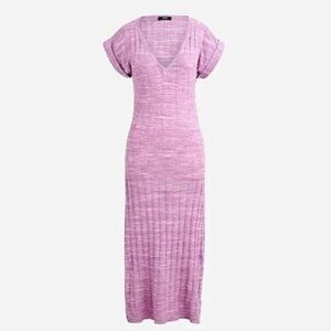 J CREW Purple Lavender Cotton Linen V Neck Dress Midi Tunic Top‎ Womens Size XXL